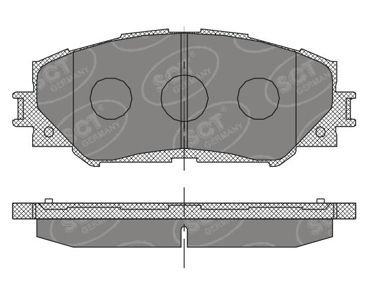 SCT GERMANY Комплект тормозных колодок, дисковый тормоз SP 377 PR